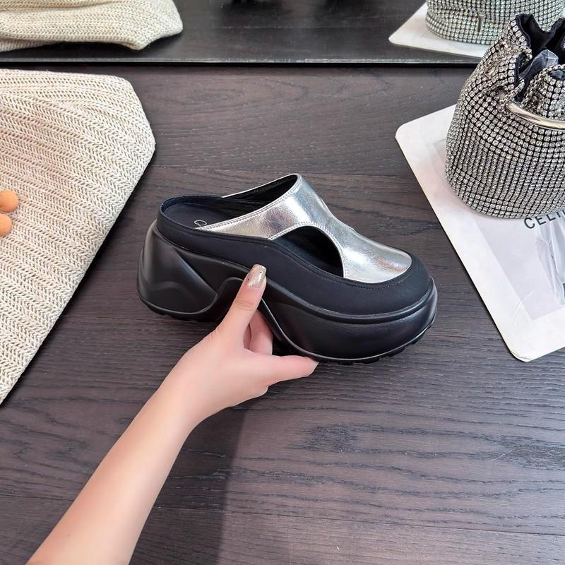 Beach baotou half slippers women small women summer new casual versatile thick-bottomed cool slippers