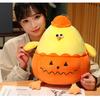 Funny Doodle Chicken Plush Toy Pumpkin Doll Cartoon Stuffed Animal For Halloween Gift