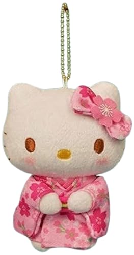 Nakajima Corporation Sanrio Hello Kitty Cherry Blossom Kimono Mascot Plush Toy 084378-15