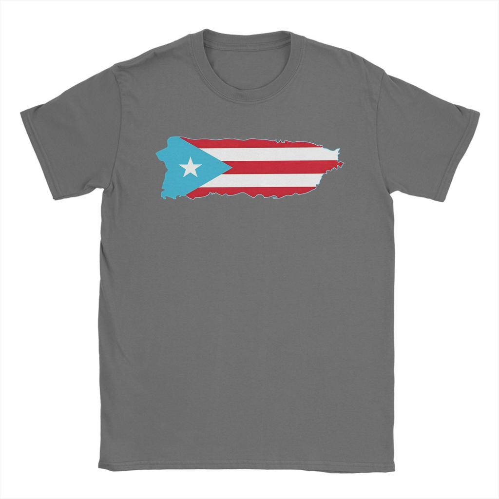 Unisexs TShirts Puerto Rico Map Funny Cotton Tees Short Sleeve  T Shirts Crew Neck Tops Adult