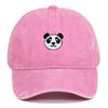 European New Cartoon Panda Embroidery Baseball Cap - Korean Retro Style Sun Protection for Men