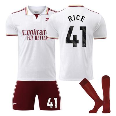 Teens Kids Adults Football Kits Sport Training Jersey Set with Socks 25/26 Arsenal 2nd Away #41 Declan Rice