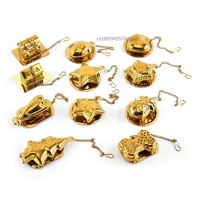 1 Stück Edelstahl Tee Gold Infuser Kugel Netzsieb Kaffee Diffusor Griff Kugel Kräuter Gewürz Filter Teebeutel Difusor Filter