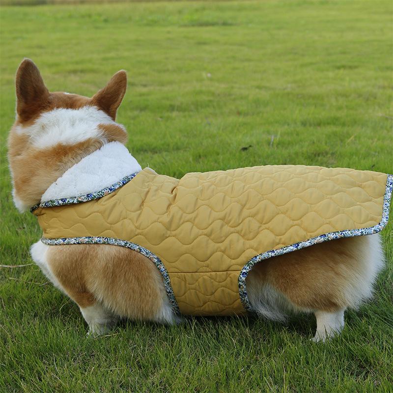 

Новая осенне-зимняя хлопковая одежда для питомцев, одежда для собак средних и маленьких пород, бархатная теплая водонепроницаемая хлопковая одежда для собак, одежда для собак L жёлтый