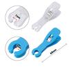 10pcs Acrylic Piercing Tool Kit - Professional Round & Triangle Opening Clamps with Disposable Hemostat for Safe Body Piercing and Tattoo Supplies