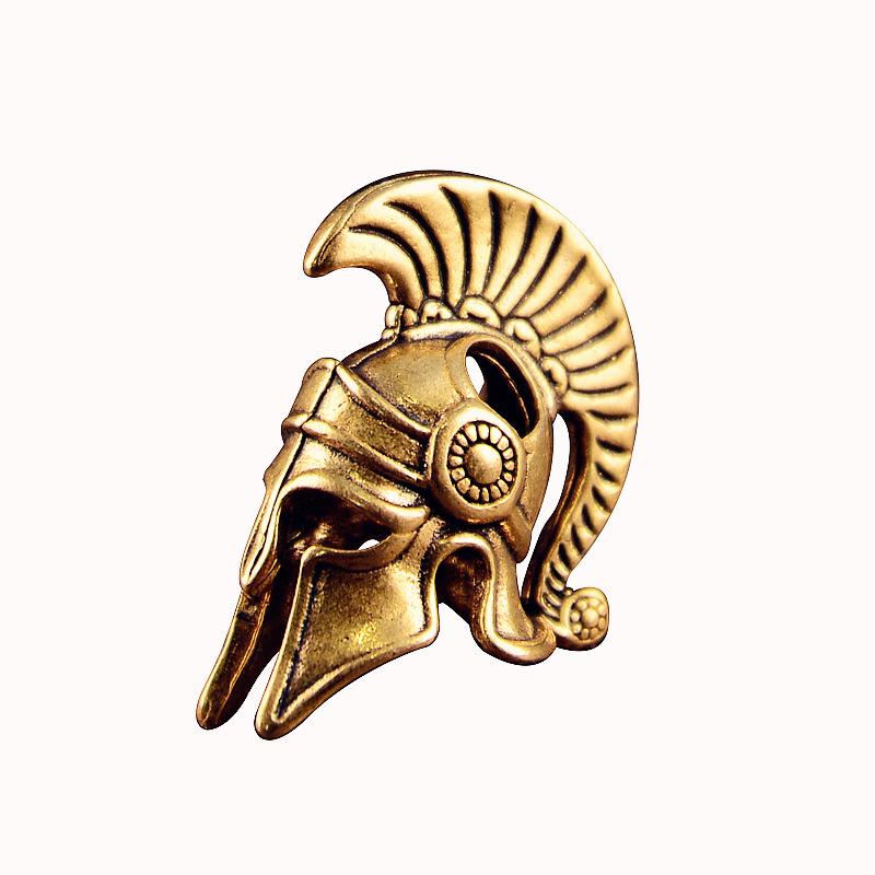 Retro Brass Outdoor DIY Paracord Knife Charm EDC Pendant Outdoor Backpack Accessory Torch Keyring Fob Keyring Attachment