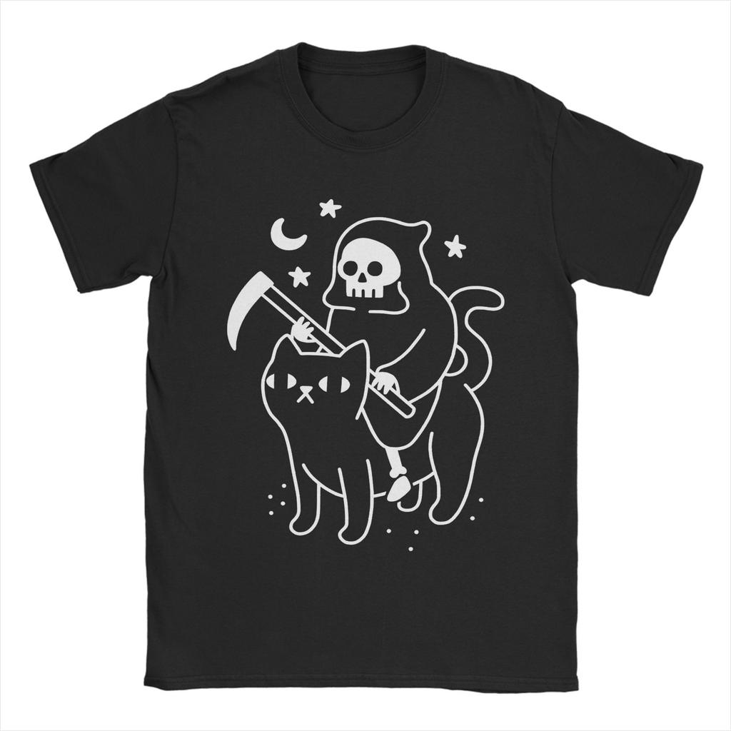 Retro Cute T-shirt Ghost Fun Print Festival Atmosphere Personalized Single Item Men and Women Cotton Short Sleeve Clothing