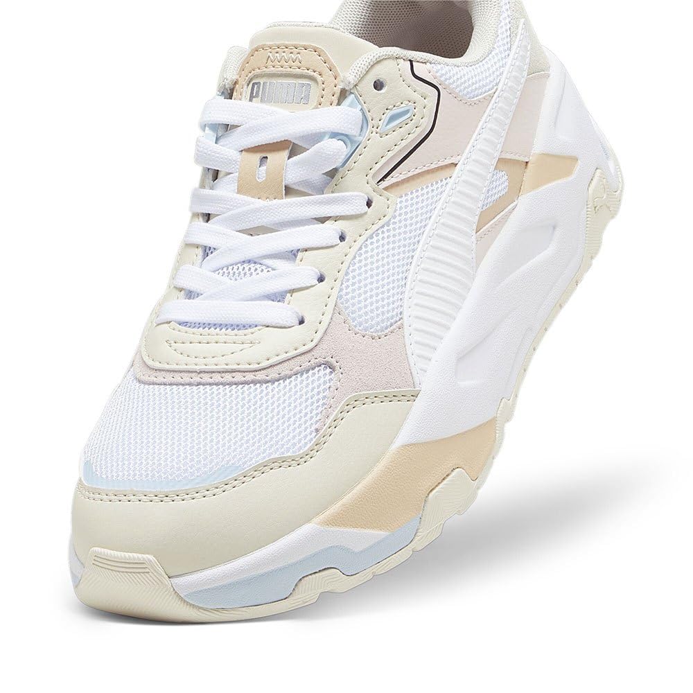 Puma Trinity Platform Sneakers Alpine Size (389289), Snow/Puma White/Frosty Pink, 23.5cm