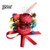 Long-lasting Color Corsage Men Suit Artificial Flower Wristlet Band Reusable