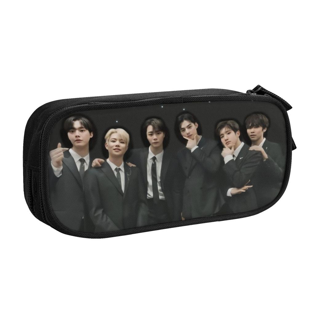 Kpop A-Astros MJ Jinjin Cha Eun woo Yoon San ha Rocky Cute Pencil Case Large Storage Pencil Bag Pouch Students Stationery