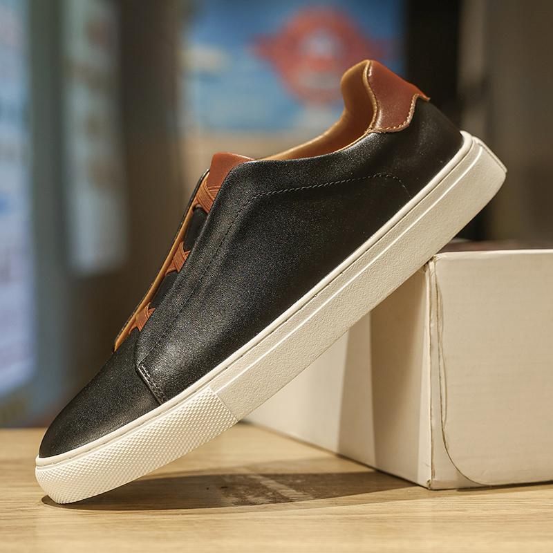 

Мужская повседневная обувь, классические низкие лоферы на шнуровке, модные кроссовки 44 чёрный