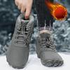 Men's Large Size Winter Warm Snow Boots Padded Lining Waterproof Ankle Boots Fur Integral Non-slip Hiking Sports Boots