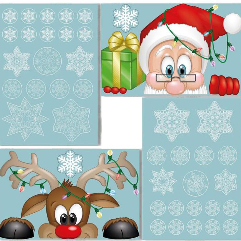 Merry Christmas Wall Stickers Fashionable Santa Claus Window Area Room Decoration PVC Vinyl New Home Use Decor Removable