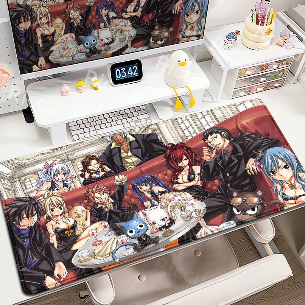 900x400mm Anime Fairy Tail Mouse Pad HD Printing Computer Gamer Locking Edge Mouse Mat Keyboard Non-slip Deskmats PC Accessories