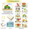 3D Insertable Mushroom Pegs: Children's Creative DIY Puzzle for Concentration and Fun.