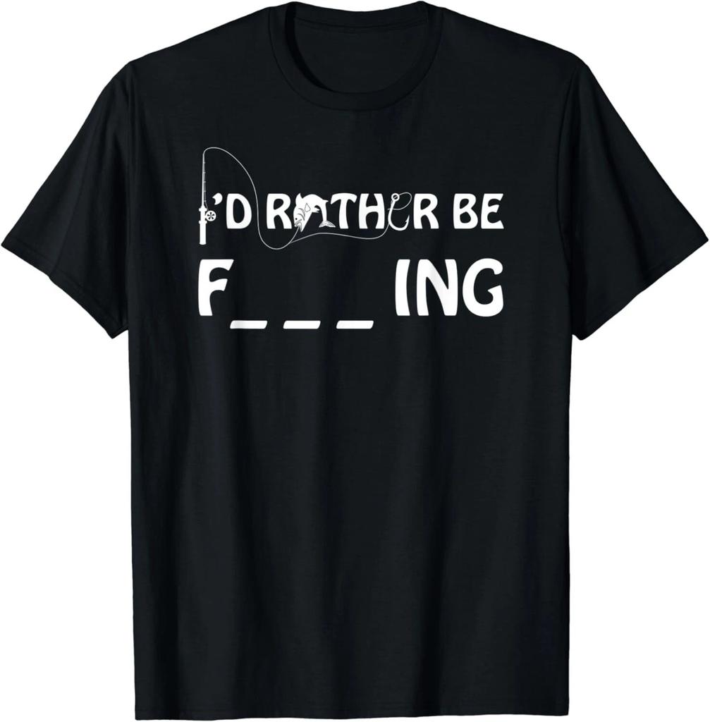 I'd Rather Be Fishing Funny Cool Sarcastic Fish Gift for Dad Gift Unisex T-Shirt