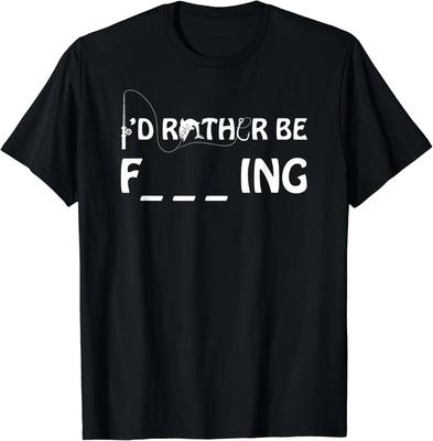 I'd Rather Be Fishing Funny Cool Sarcastic Fish Gift for Dad Gift Unisex T-Shirt