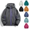 Men's Hard Shell Jacket Waterproof Windproof Outdoor Hiking Hooded Coat