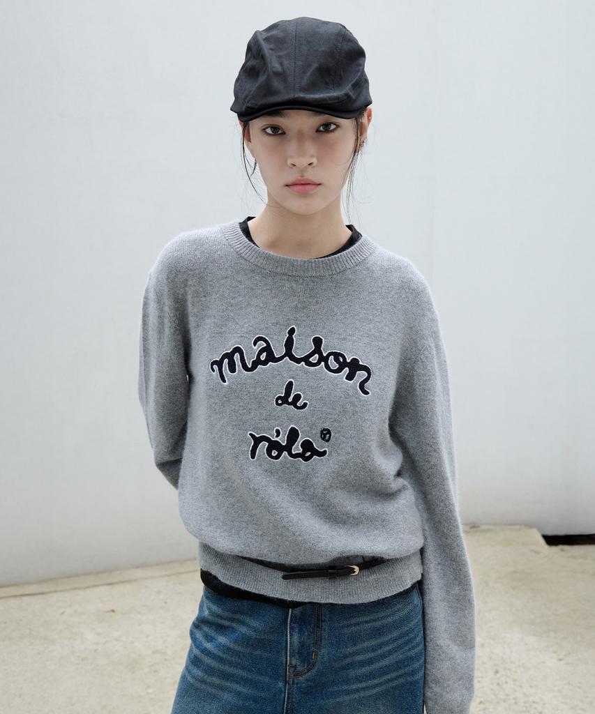 ROLAROLA Maison De Rola Patchwork Knit Gray