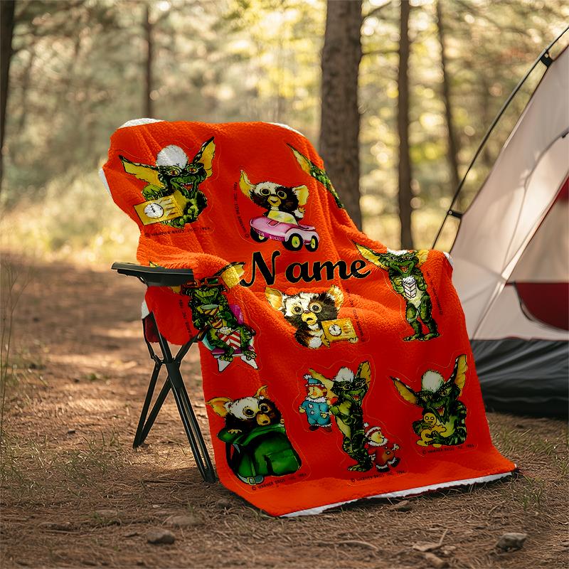 Personalized Custom Name Blanket - Gremlins Print Design,Blanket for Sofa,Bed,Travel,Camping - Soft and Warm, Great Gift