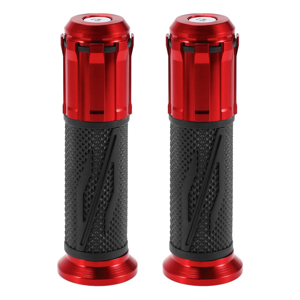 Motoforti 22mm 24mm Universal Motorcycle Hand Grips Cover Rubber Aluminum Alloy Handlebar Grip for Motorcycle Scooter 1 Pair