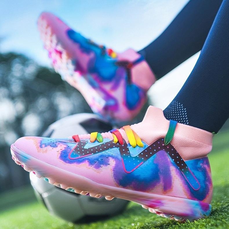 Breathable Broken High-top New Female Adult Training Student Football Shoes Men's Long Nail Shoes Indoor Children's Price