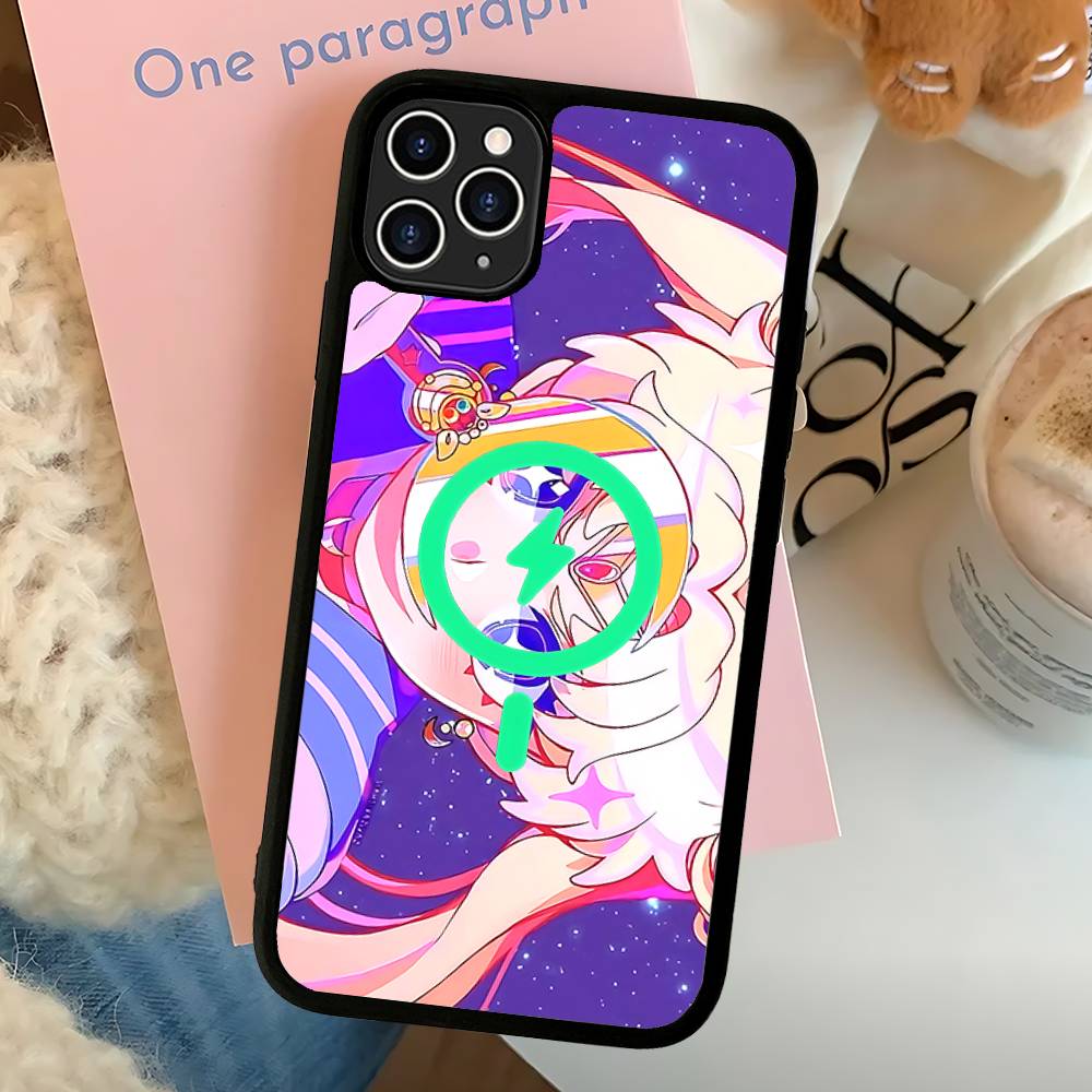 S-Sailors Anime Moon Magnetic Phone Case For IPhone 16 15 14 13 12 11 17 Pro Max Plus Wireless Charge Cover