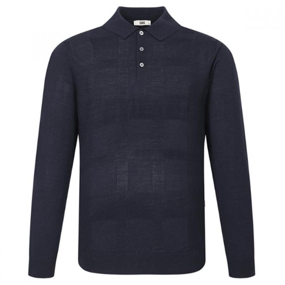 Daks 26ss Wool Blend Big Check Collar Knit Dmp1swtl201n1