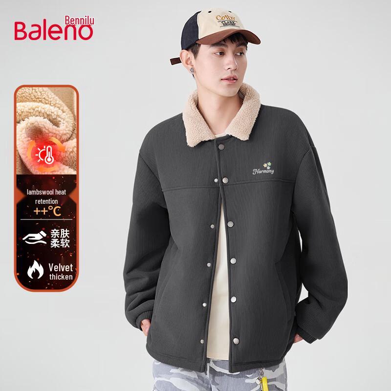 

Baleno Men s Winter Corduroy Fleece-Lined Jacket L