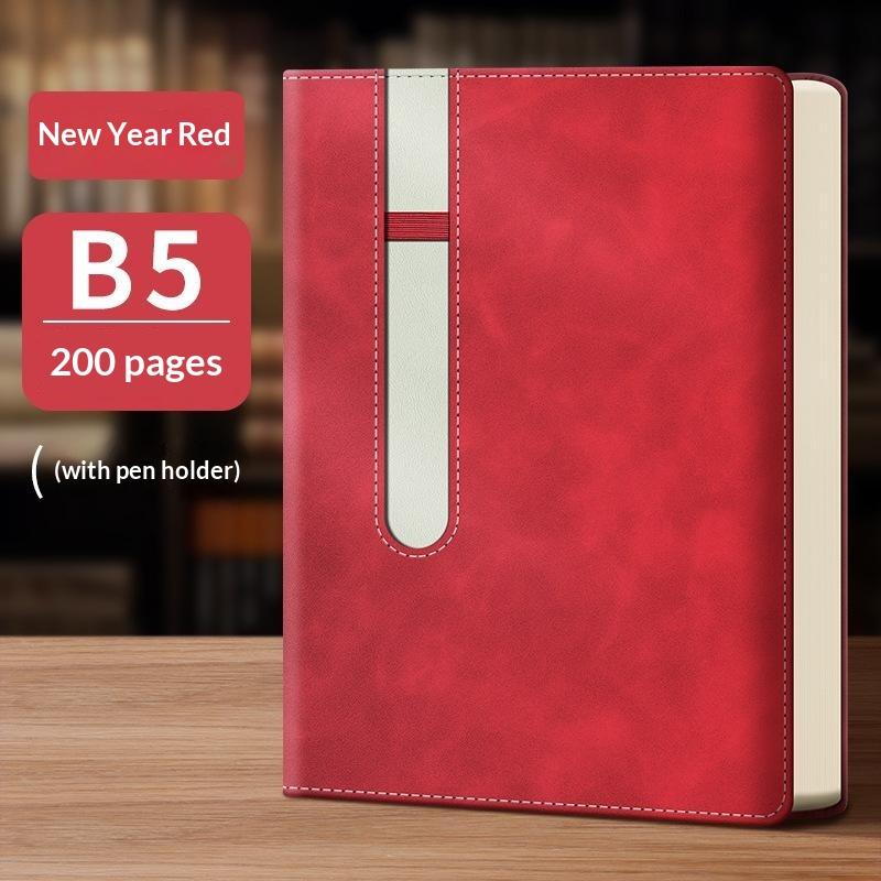 A5 B5 Notebook Pu Leather Notebook With Pen Holder Loop Thickened Suitable Journal For Work, Diary And Business