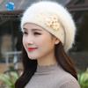 "Warm Winter Rabbit Fur Hat for Elderly Women – Thick Wool for Middle-Aged and Older Ladies"