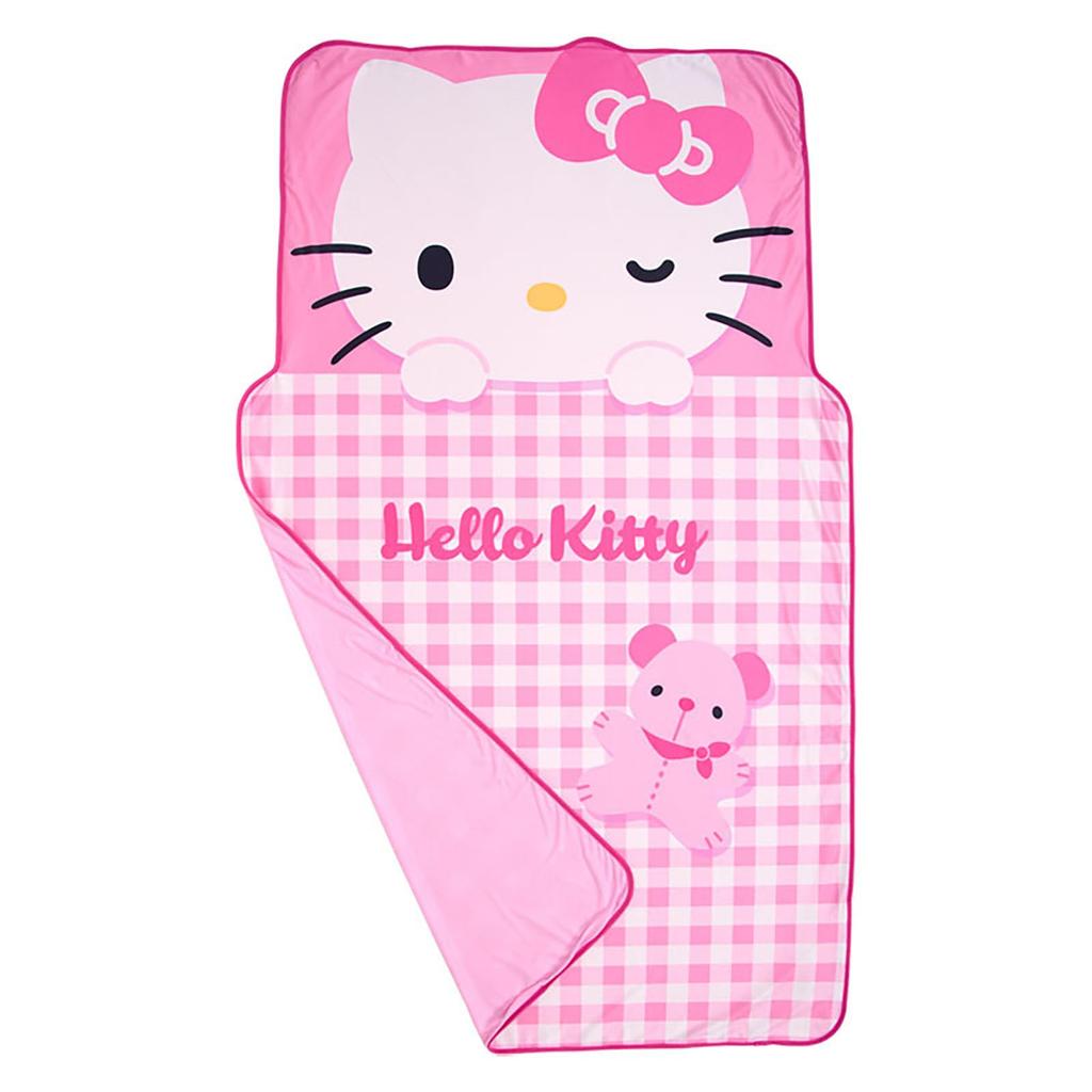Sanrio Hello Kitty Nap Blanket, Surface: 100% Polyester, Back: 100% Nylon, Cool-to-the-Touch Fabric, Lap Blanket 428761
