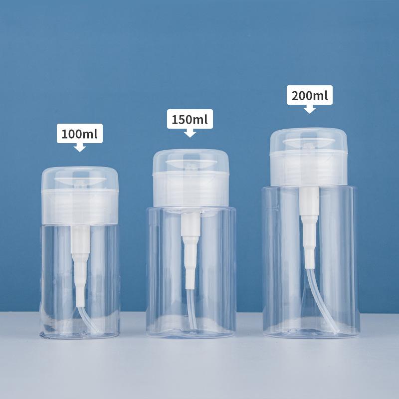 

100 мл/150 мл/200 мл PETG давление многоразового использования бутылка для снятия макияжа масло тонер вода дозатор для макияжа разделение косметические контейнеры 200ml&Plastic