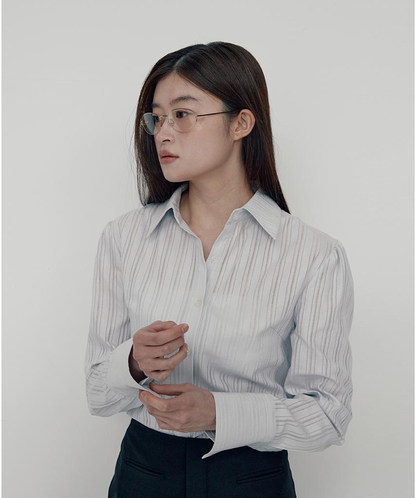 Moseullu Stripe Shirt (Grey)_Italian Fabric