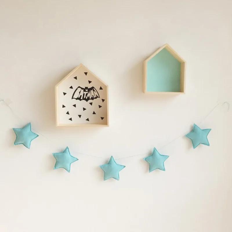 Nordic Baby Room Handmade Nursery Star Garlands Christmas Kids Room Wall Decorations Photography Props Decorations