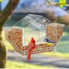Clear Window Birds Feeder Squirrel-Proof Bird Feeding Trays Birds Feeding House  Parrot Parakeet