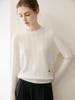 Women's 100% Pure Cashmere Round Neck Cable Knit Sweater for Autumn/Winter
