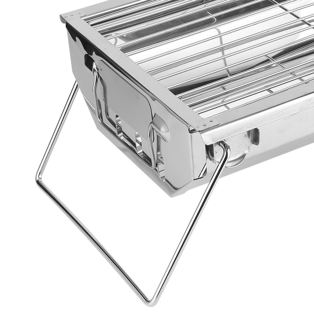 Barbecue Charcoal Grill Stainless Steel Folding Portable BBQ Tool Kits for Outdoor Camping Hiking Pi