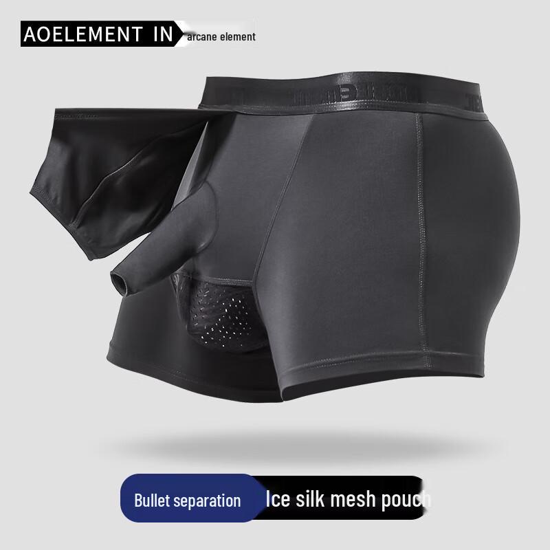 Aoyuansu Men's Modal Separation Pouch Boxer Briefs 3-Pack