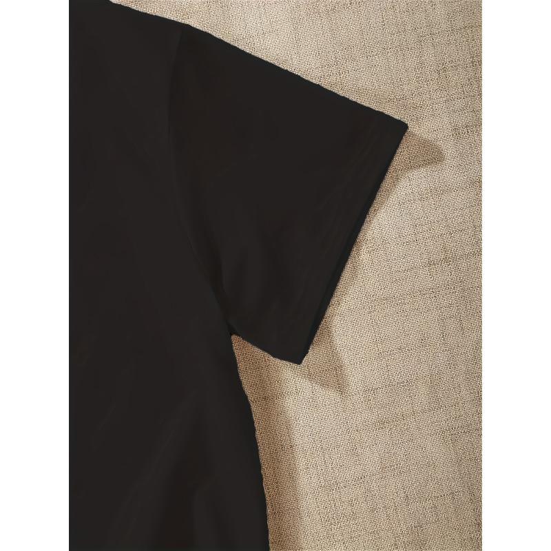 European Sizes Girls' Daily Comfort Short Sleeve T-Shirt with Panda & Heart Print, Trendy Casual Round Neck Tee for Spring and Summer