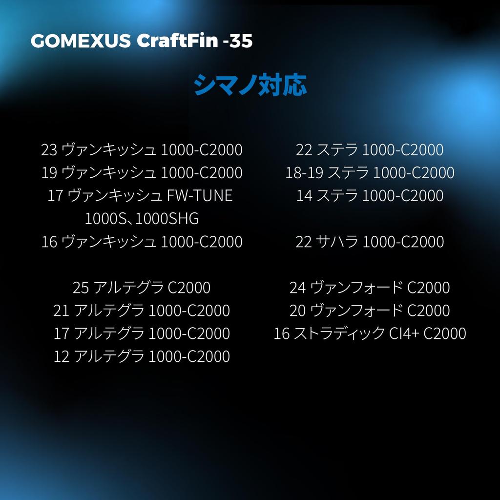 Gomexus Lightweight Carbon Reel CraftFin Compatible with Shimano Spinning Reels and Luvias with 35mm Composite for Light Game Fishing and Area Trout