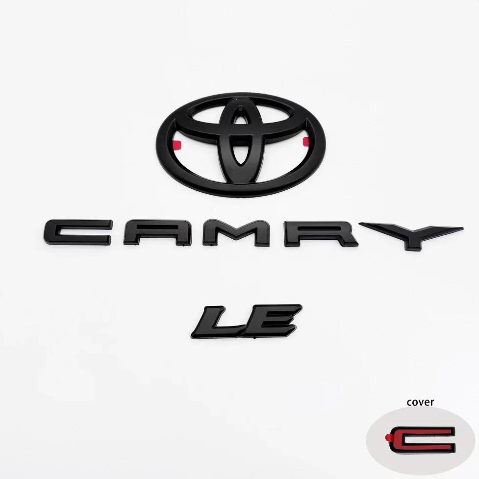 3pcs ABS Overlay Matt black for Toyota Camry 2018-2024 modified three-dimensional covering 3D SE XSE LE trunk sticker accessory