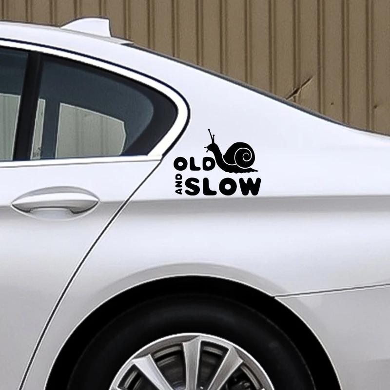 16.8*12.9CM Interesting cute Funny Old and Slow Graphical Vinyl Car Stickers Decal