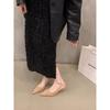 Temperament Pointed Head Empty Temperament Single Shoes New Spring French Niche High Heels Thin Heel Bag Head Sandals Women