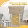 77cm Tall Dog Gate with Cat Door, 7cm and 14cm Extensions, for Stairs, Doorways, 76-104cm Width