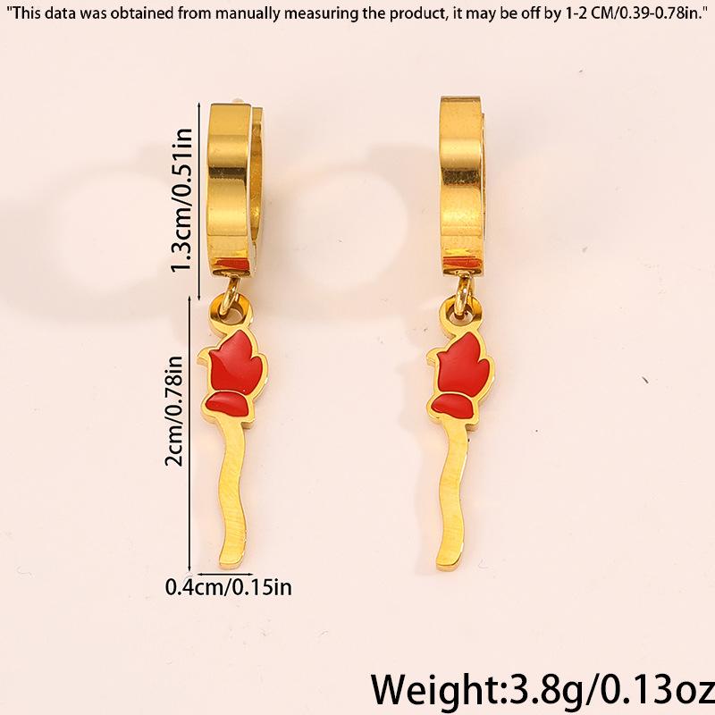 Titanium and Steel Earrings - Halloween Style Earrings - Pumpkin Head Witch-style Vintage Earrings