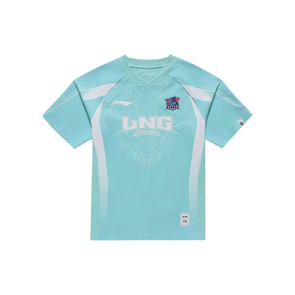 Li Ning Sports Lifestyle Series Logo Print Raglan Short Sleeve T-Shirt Unisex Tops Ceramic-Green ATSU699-1
