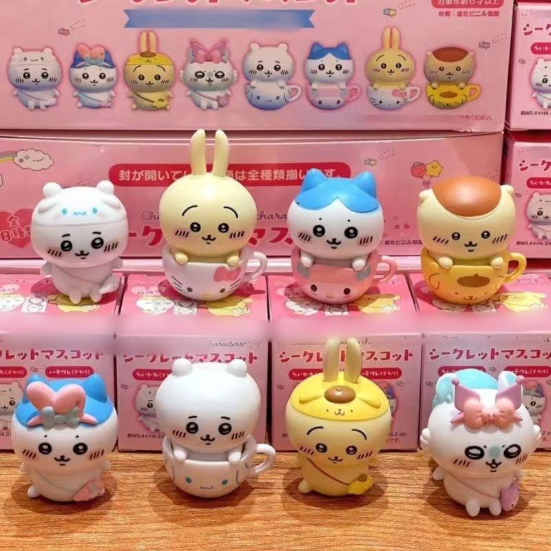 Chikawas Anime Figures Cartoon Cup Chikawas Hachiware Usagi Cartoon Cute Figure Model Ornaments Collection Box Toys Gift