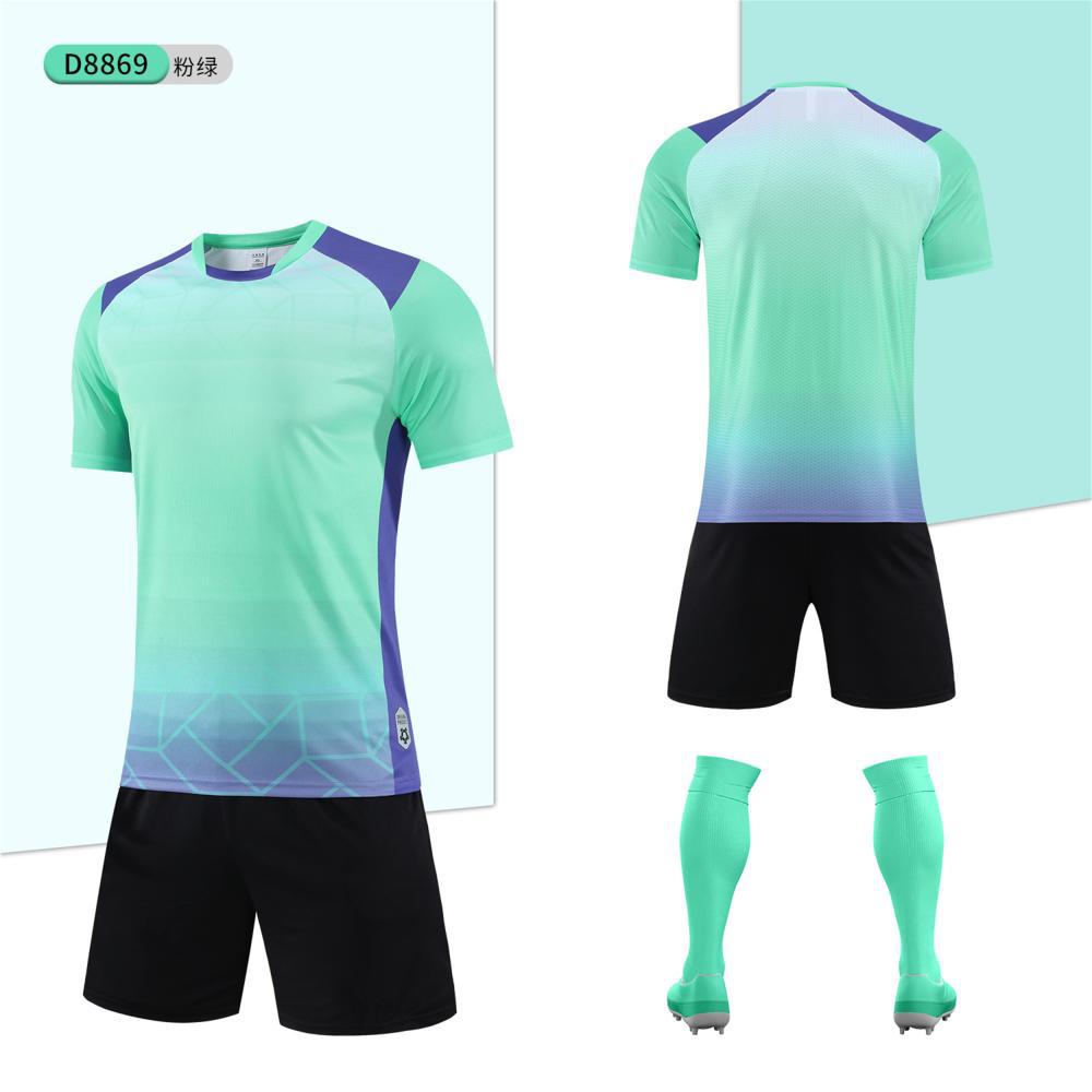 New football jersey set, slick plate competition training team uniform, adult and children's uniform, thin breathable football jersey
