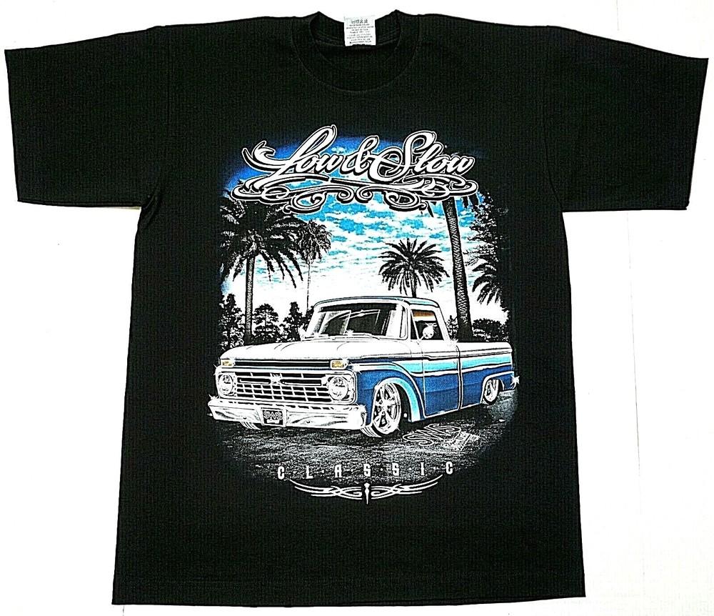 LOWRIDER Low & Slow T-shirt Classic Truck Urban Streetwear Men s Tee Black New Unisex T-Shirt S